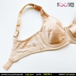 محصول شماره 9 سوتین نخی کرم فنردار بندطبی کاپ سی نوشه پوش کد-24301