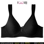 محصول شماره 1 سوتین نخی مشکی فنردار بندطبی کاپ سی نوشه پوش کد-24302