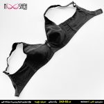 محصول شماره 4 سوتین نخی مشکی فنردار بندطبی کاپ سی نوشه پوش کد-24302