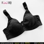 محصول شماره 7 سوتین نخی مشکی فنردار بندطبی کاپ سی نوشه پوش کد-24302