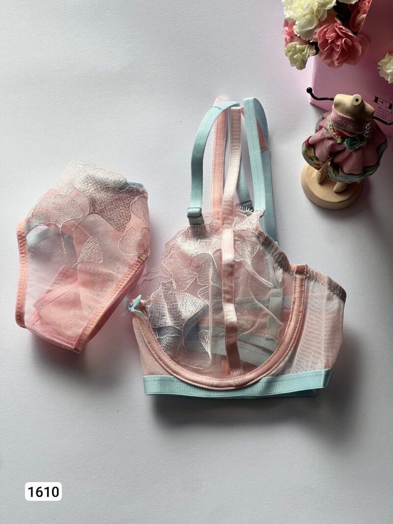 عکس محصول شماره 3 ست سوتین و شورت فانتزی فنردار لمون-کد1610