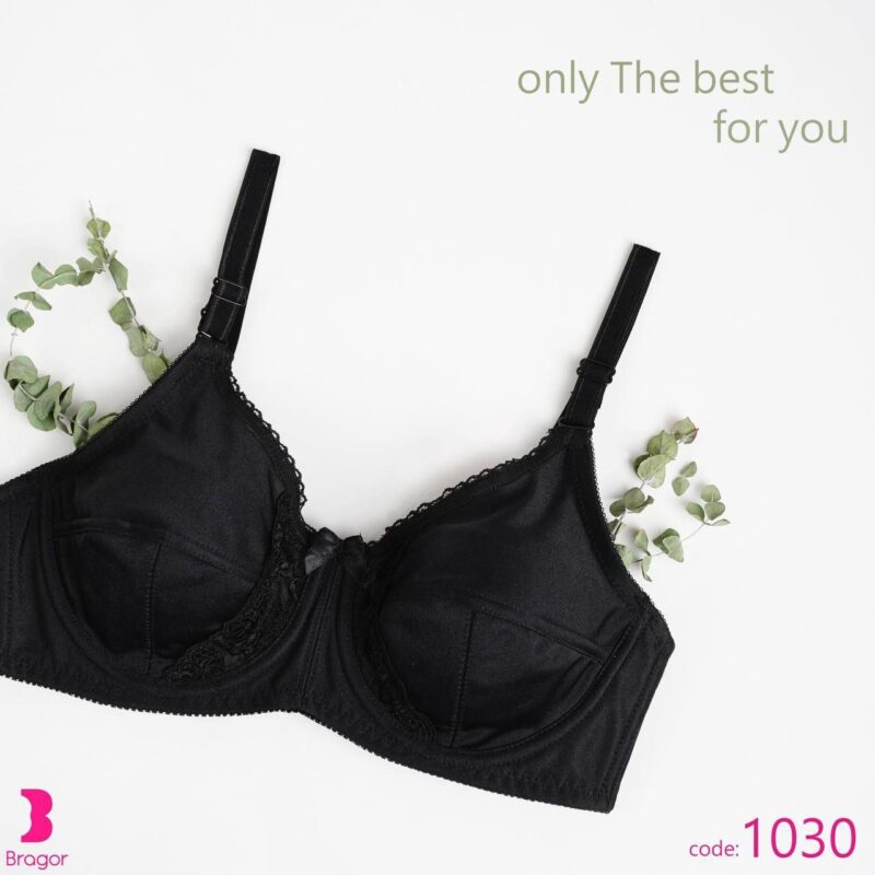 عکس محصول رنگ مشکی سوتین پرلون پروانه فنردار-کد1030