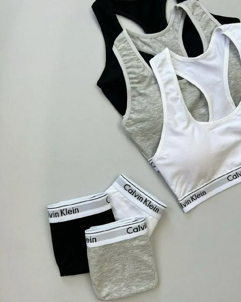 ست نیم تنه و شورت نخ پنبه Calvin Klein مرلین | کد 7224