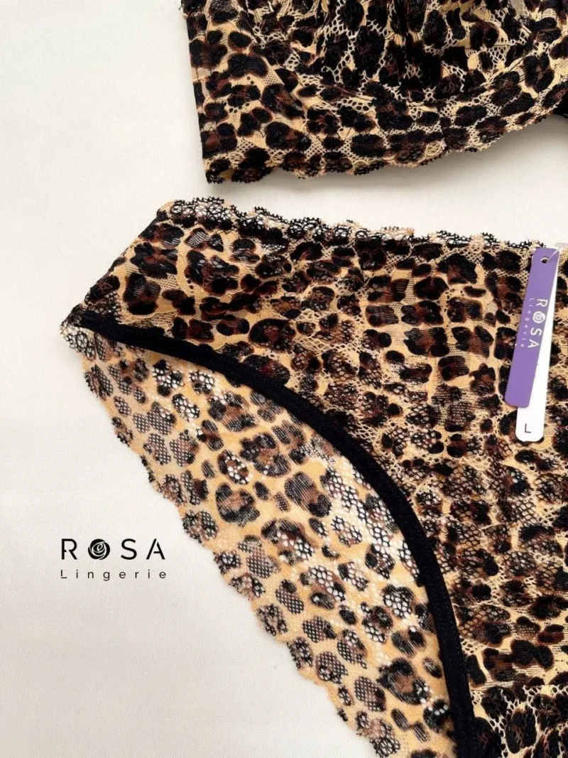 شورت-ست سوتین و شورت گیپور پلنگی رُزا ROSA-کد9506